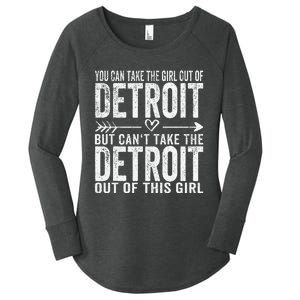 Girl Out Of Detroit Michigan Hometown Home Detroit Women's Perfect Tri Tunic Long Sleeve Shirt