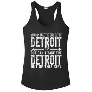 Girl Out Of Detroit Michigan Hometown Home Detroit Ladies PosiCharge Competitor Racerback Tank