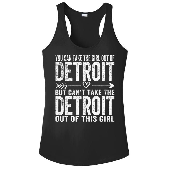 Girl Out Of Detroit Michigan Hometown Home Detroit Ladies PosiCharge Competitor Racerback Tank