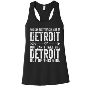 Girl Out Of Detroit Michigan Hometown Home Detroit Women's Racerback Tank