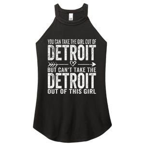 Girl Out Of Detroit Michigan Hometown Home Detroit Women's Perfect Tri Rocker Tank