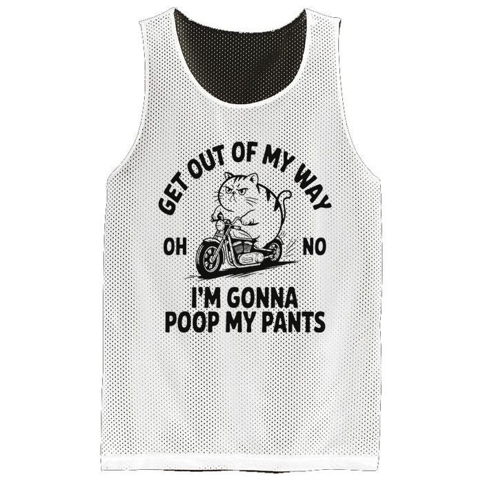 Get Out Of My Way Gonna Poop My Pants Mesh Reversible Basketball Jersey Tank