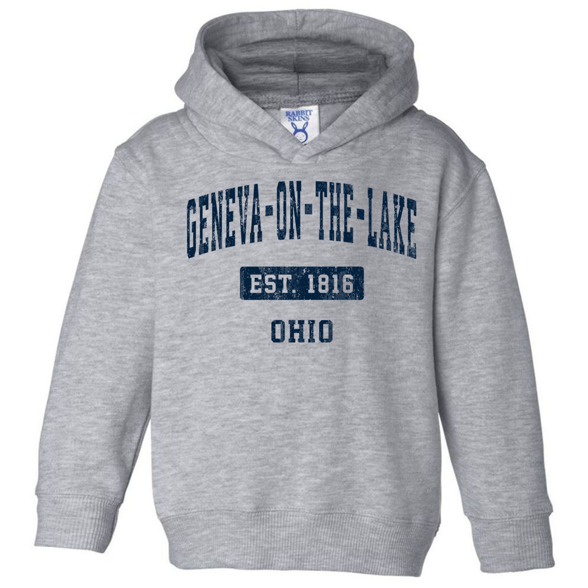 Genevaonthelake Ohio Oh Vintage Sports Established Toddler Hoodie