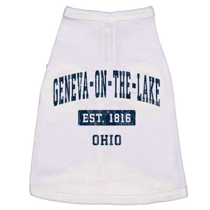 Genevaonthelake Ohio Oh Vintage Sports Established Doggie Tank