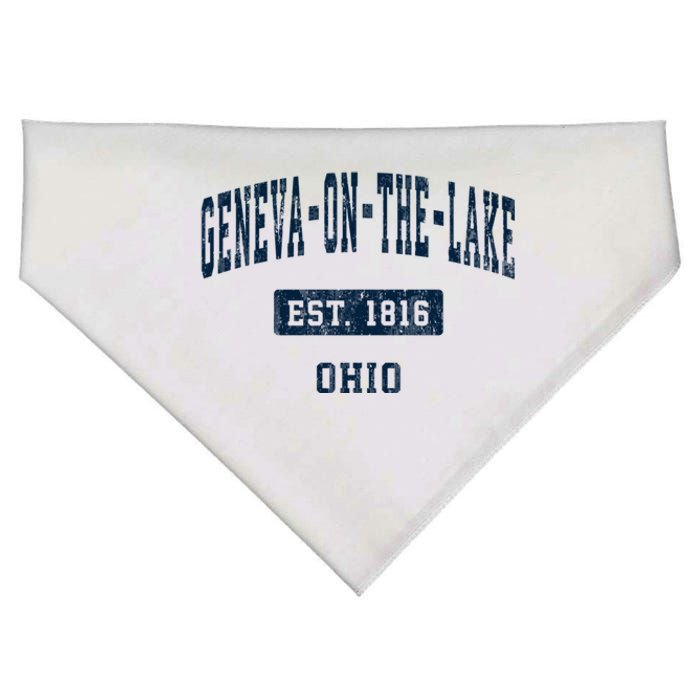 Genevaonthelake Ohio Oh Vintage Sports Established USA-Made Doggie Bandana