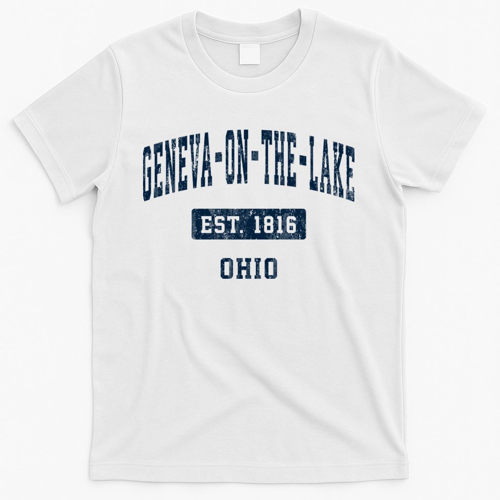 Genevaonthelake Ohio Oh Vintage Sports Established T-Shirt