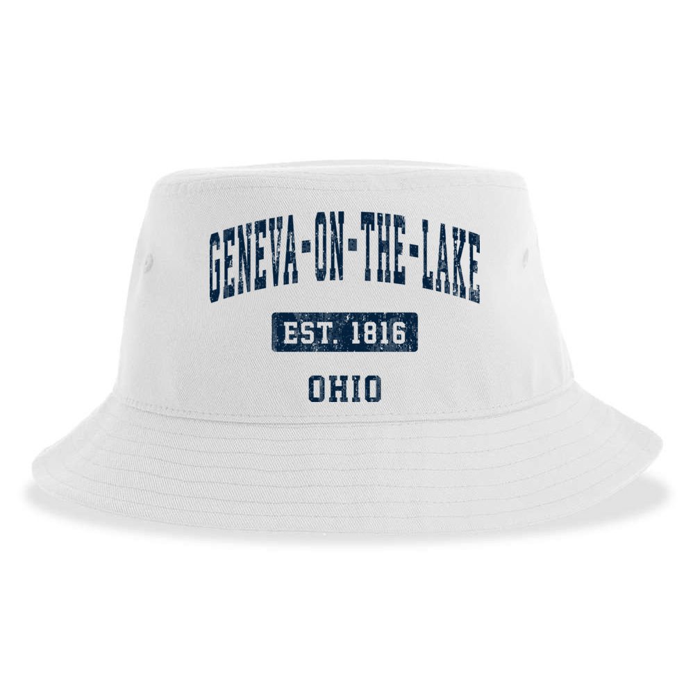 Genevaonthelake Ohio Oh Vintage Sports Established Sustainable Bucket Hat