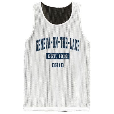 Genevaonthelake Ohio Oh Vintage Sports Established Mesh Reversible Basketball Jersey Tank