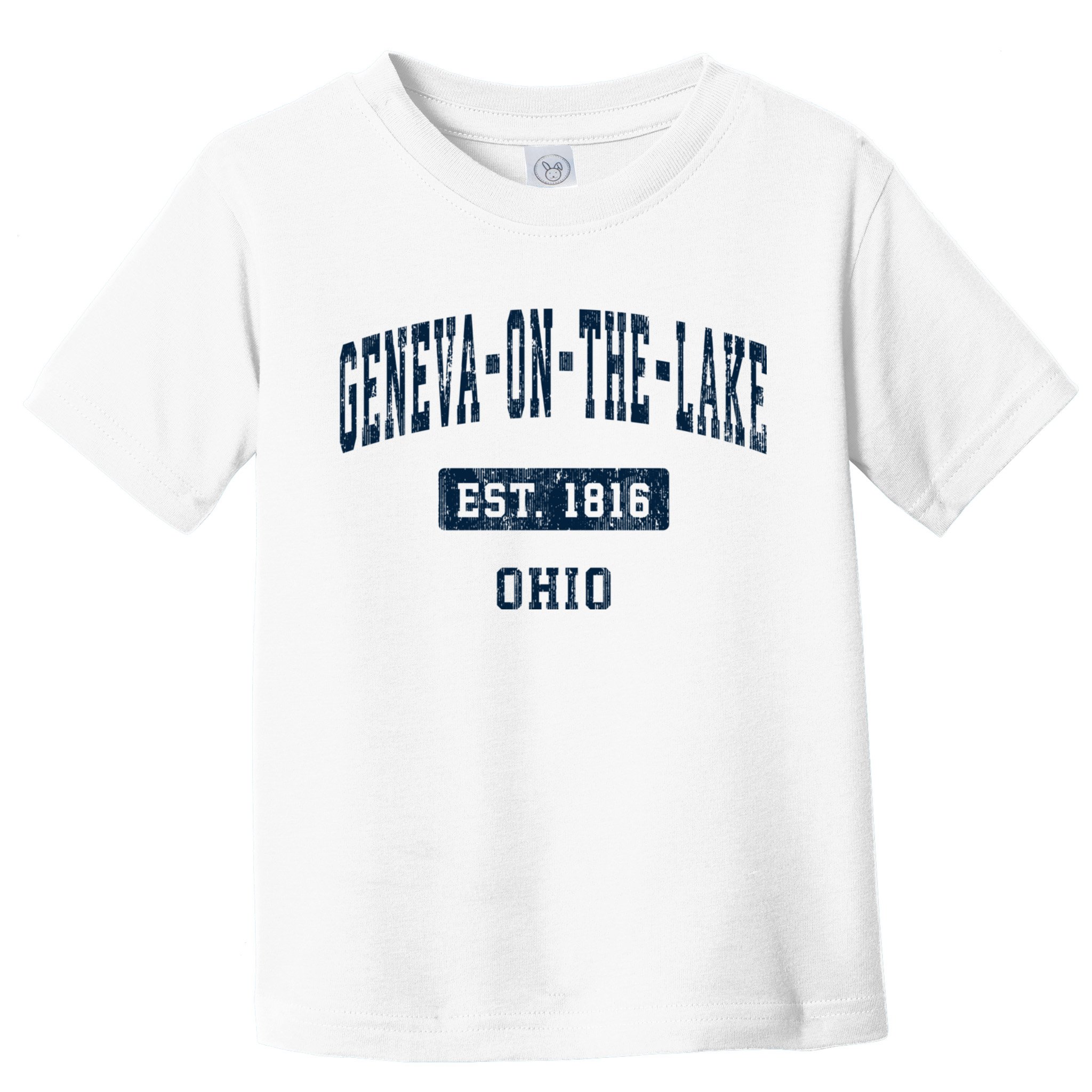 Genevaonthelake Ohio Oh Vintage Sports Established Toddler T-Shirt