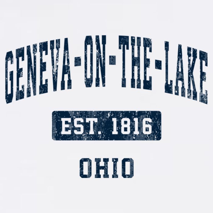 Genevaonthelake Ohio Oh Vintage Sports Established Kids T-Shirt