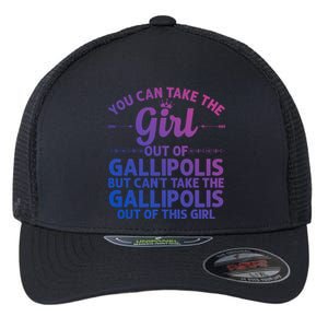 Girl Out Of Gallipolis Oh Ohio Gift Funny Home Roots Usa Gift Flexfit Unipanel Trucker Cap