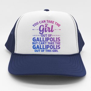 Girl Out Of Gallipolis Oh Ohio Gift Funny Home Roots Usa Gift Trucker Hat