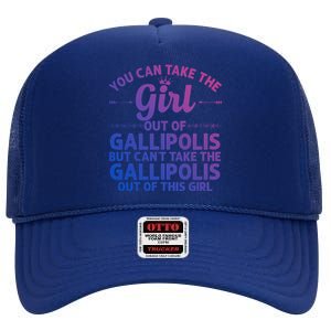 Girl Out Of Gallipolis Oh Ohio Gift Funny Home Roots Usa Gift High Crown Mesh Back Trucker Hat