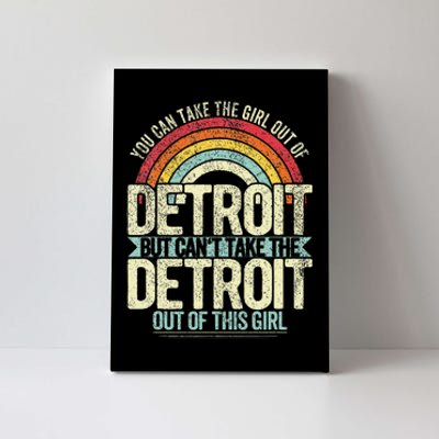 Girl Out Of Detroit Michigan Hometown Home Detroit Canvas