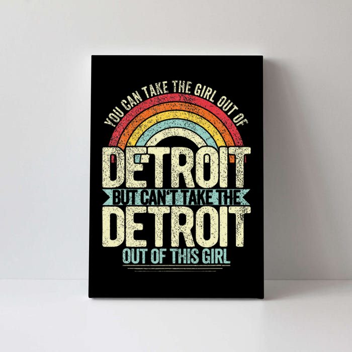 Girl Out Of Detroit Michigan Hometown Home Detroit Canvas