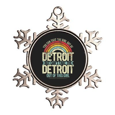 Girl Out Of Detroit Michigan Hometown Home Detroit Metallic Star Ornament