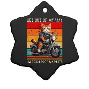 Get Out Of My Way Gonna Poop My Pants Funny Adult Humor Meme Ceramic Star Ornament