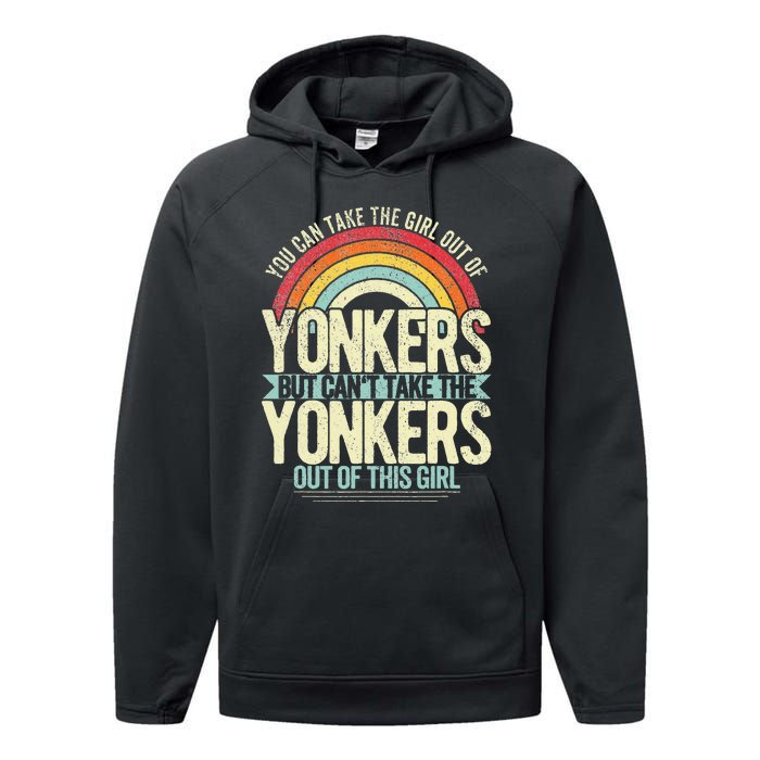 Girl Out Of Yonkers New York Hometown Home Yonkers Performance Fleece Hoodie