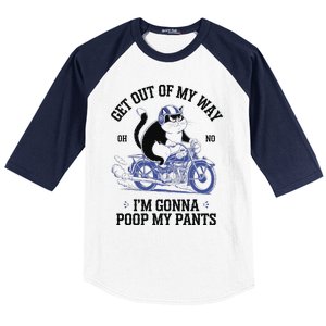 Get Out Of My Way Gonna Poop My Pants Funny Adult Humor Meme Baseball Sleeve Shirt