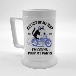 Get Out Of My Way Gonna Poop My Pants Funny Adult Humor Meme Beer Stein