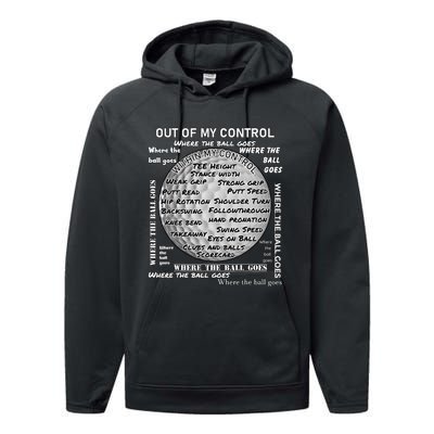 Golf Out Of My Control Performance Fleece Hoodie