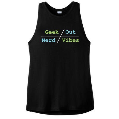 Geek Out On Nerd Vibes Ladies PosiCharge Tri-Blend Wicking Tank