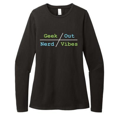 Geek Out On Nerd Vibes Womens CVC Long Sleeve Shirt