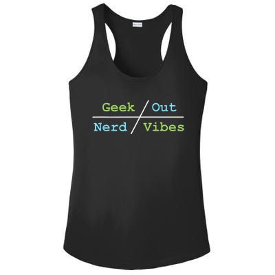 Geek Out On Nerd Vibes Ladies PosiCharge Competitor Racerback Tank