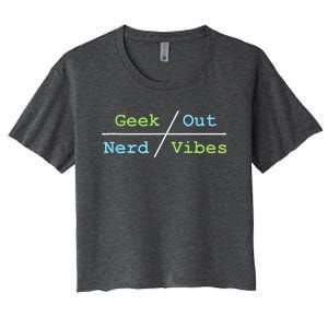 Geek Out On Nerd Vibes Women's Crop Top Tee