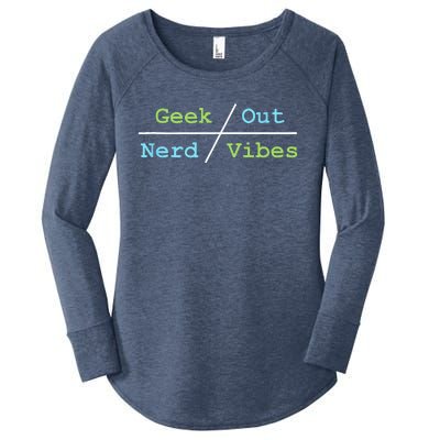 Geek Out On Nerd Vibes Women's Perfect Tri Tunic Long Sleeve Shirt