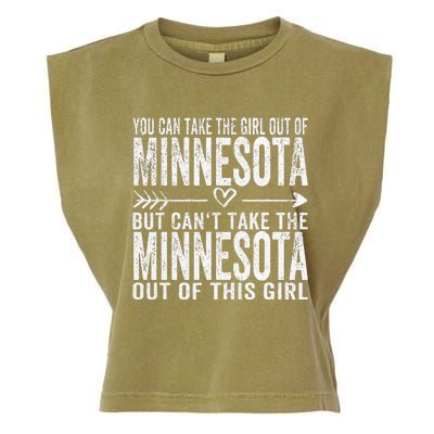 Girl Out Of Minnesota Hometown Home Minnesota Garment-Dyed Women's Muscle Tee