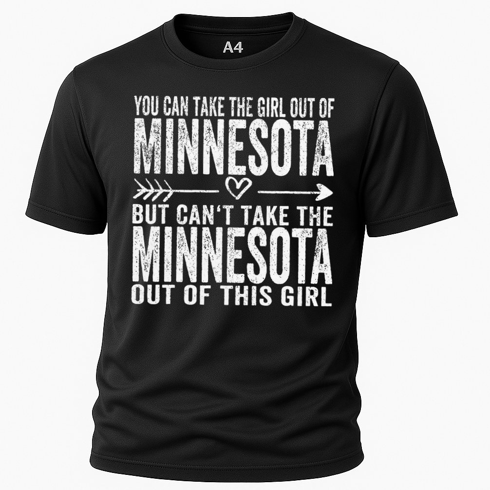 Girl Out Of Minnesota Hometown Home Minnesota Cooling Performance Crew T-Shirt