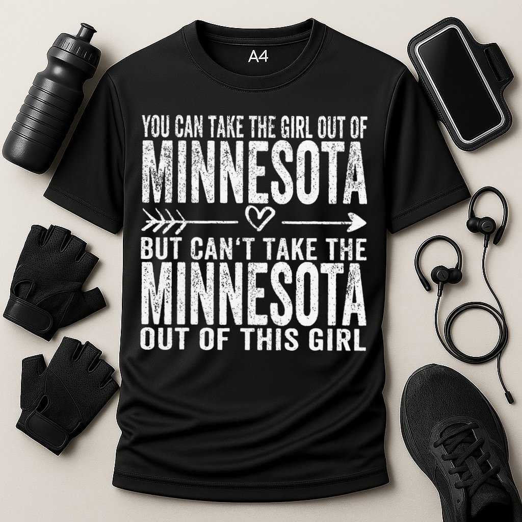 Girl Out Of Minnesota Hometown Home Minnesota Cooling Performance Crew T-Shirt