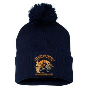 Get Out Of My Way Gonna Poop My Pants Funny Meme Cat Retro Pom Pom 12in Knit Beanie