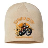 Get Out Of My Way Gonna Poop My Pants Funny Meme Cat Retro Sustainable Beanie