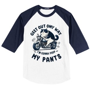 Get Out Of My Way Gonna Poop My Pants Funny Adult Humor Meme Baseball Sleeve Shirt