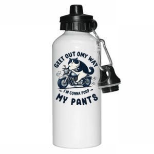 Get Out Of My Way Gonna Poop My Pants Funny Adult Humor Meme Aluminum Water Bottle