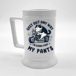 Get Out Of My Way Gonna Poop My Pants Funny Adult Humor Meme Beer Stein