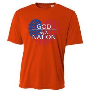 God Over One Nation Gift Cooling Performance Crew T-Shirt