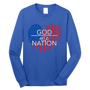 God Over One Nation Gift Long Sleeve Shirt