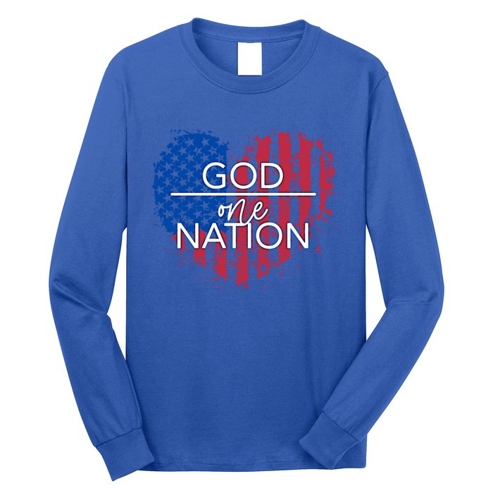 God Over One Nation Gift Long Sleeve Shirt