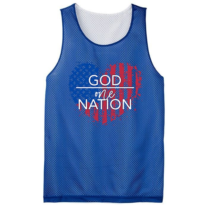 God Over One Nation Gift Mesh Reversible Basketball Jersey Tank