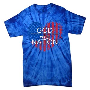 God Over One Nation Gift Tie-Dye T-Shirt