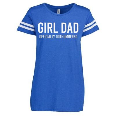 GirlDad Officially Outnumbered Funny Enza Ladies Jersey Football T-Shirt