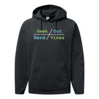 Geek Out On Nerd Vibes Performance Fleece Hoodie