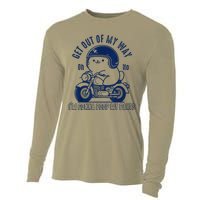 Get Out Of My Way Gonna Poop My Pants Funny Adult Humor Meme Cooling Performance Long Sleeve Crew