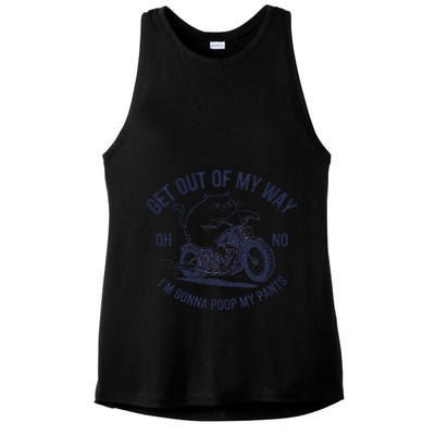 Get Out Of My Way Gonna Poop My Pants Funny Meme Ladies PosiCharge Tri-Blend Wicking Tank