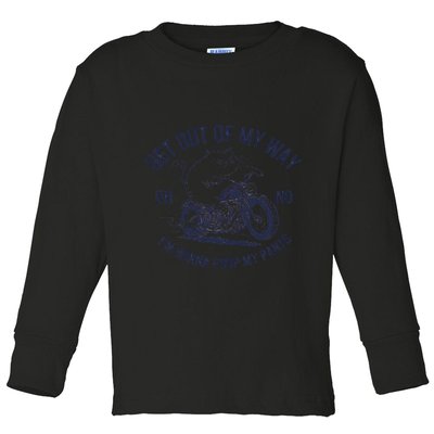 Get Out Of My Way Gonna Poop My Pants Funny Meme Toddler Long Sleeve Shirt