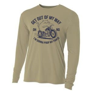 Get Out Of My Way Gonna Poop My Pants Funny Meme Cooling Performance Long Sleeve Crew