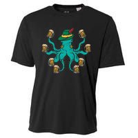 German Octopus Oktoberfest Funny Bavarian Festival Cooling Performance Crew T-Shirt